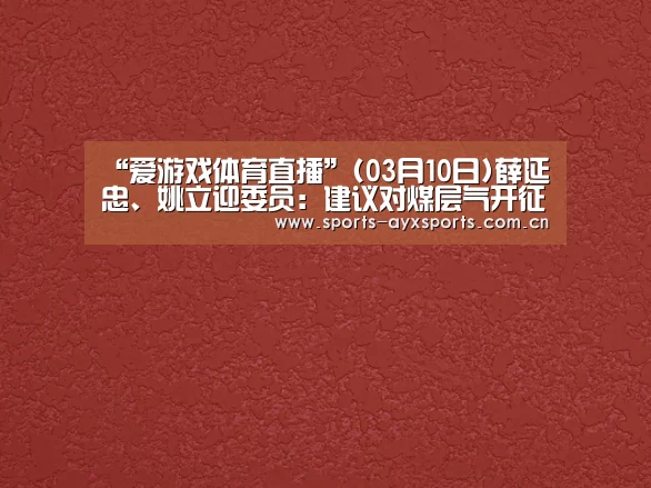 “爱游戏体育直播”(03月10日)薛延忠、姚立迎委员:建议对煤层气开征资源税(图2) 爱游戏app
